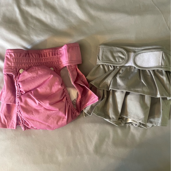 Lot of 2 Washable Dog Diapers - Heat Panty Ruffled Skirt - Large - NWOT - Picture 2 of 5